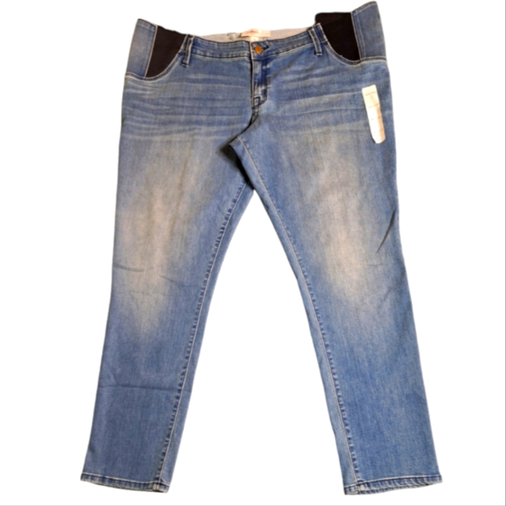 Ingrid & Isabel Maternity Wear Jeggings Size 18/34 Stone Wash Denim Blue